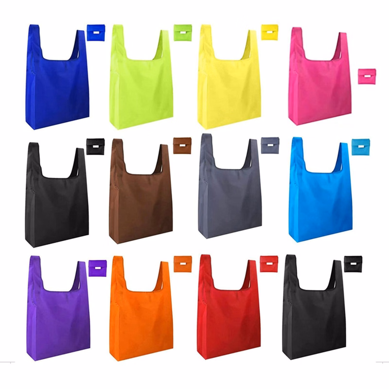 Grocery Tote Folded into Attached Pouch