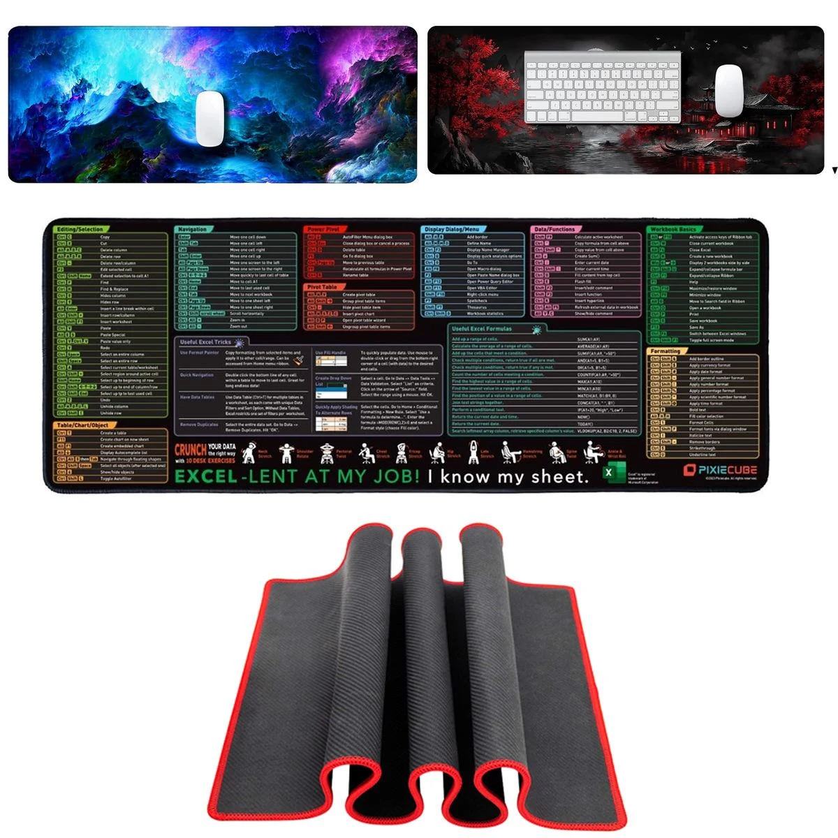 31.5" x 11.8" Extended Mouse Pad for Keyboard & Mouse 1