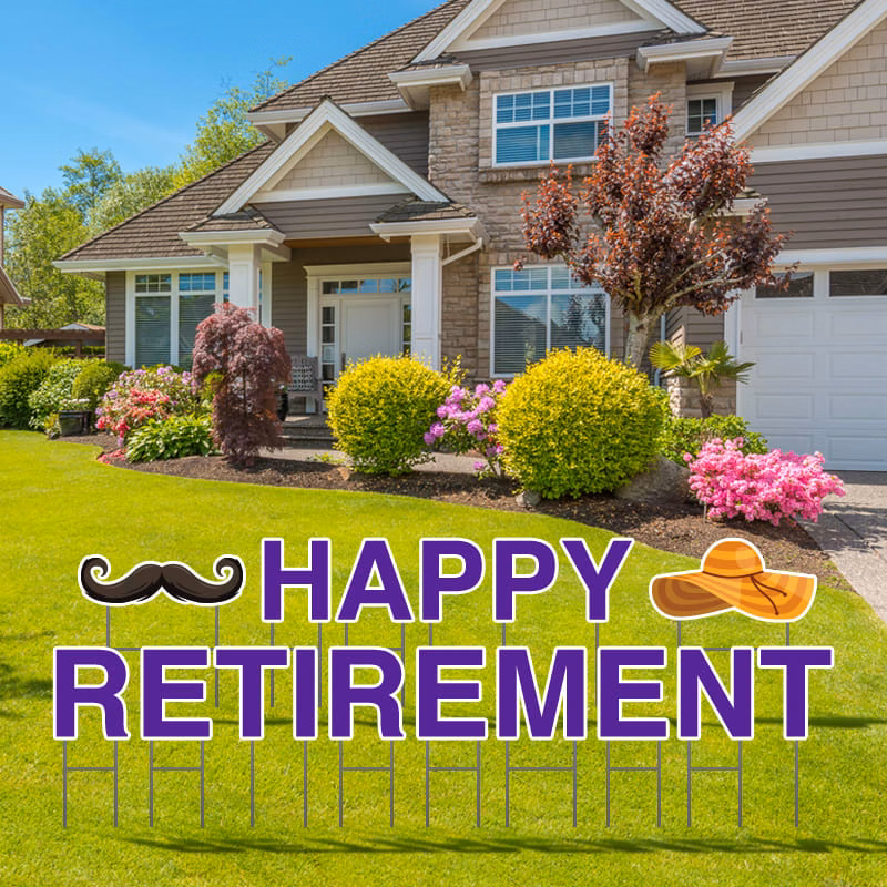 Happy Retirement Yard Letters