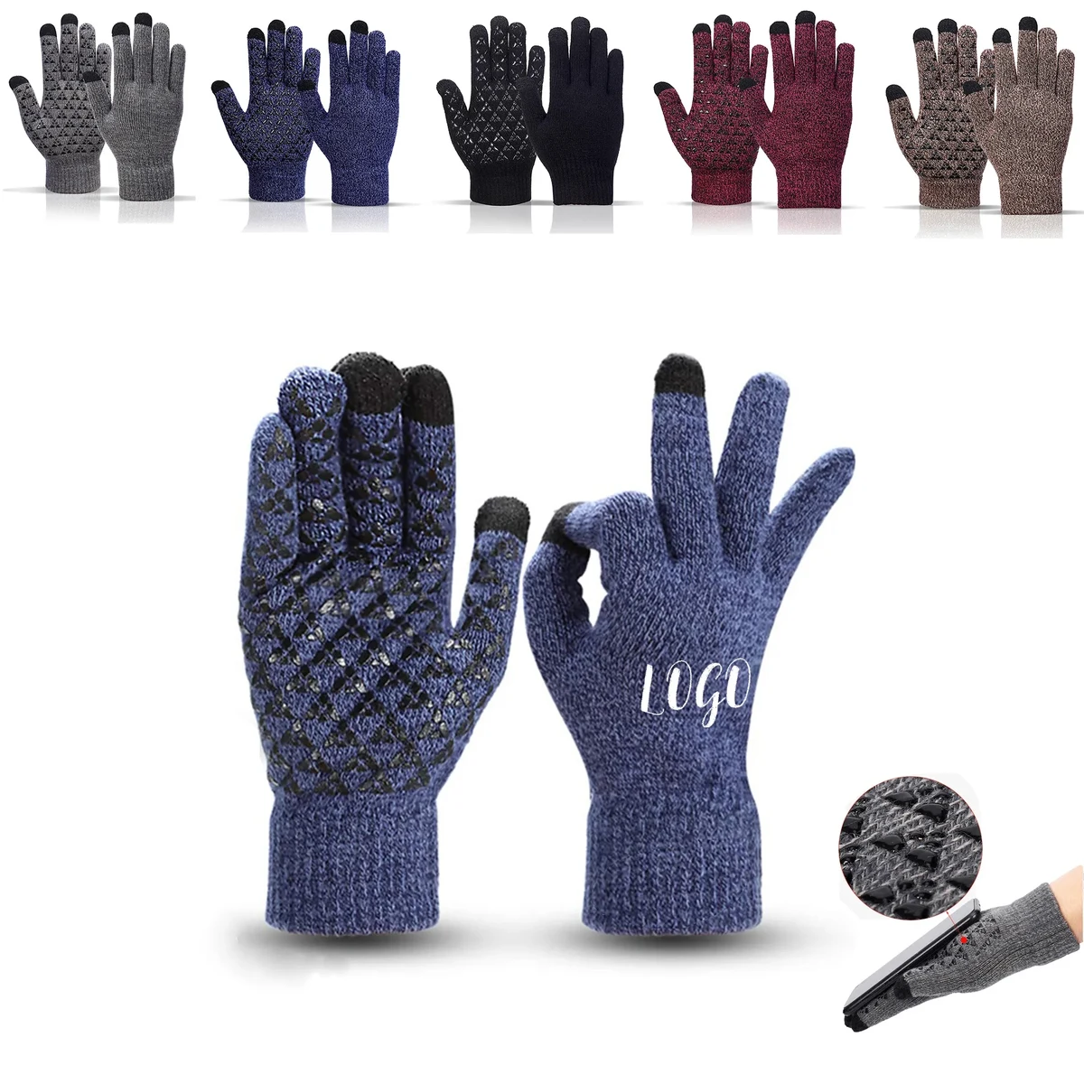 Stretch Touch Screen Adult Knit Gloves 1