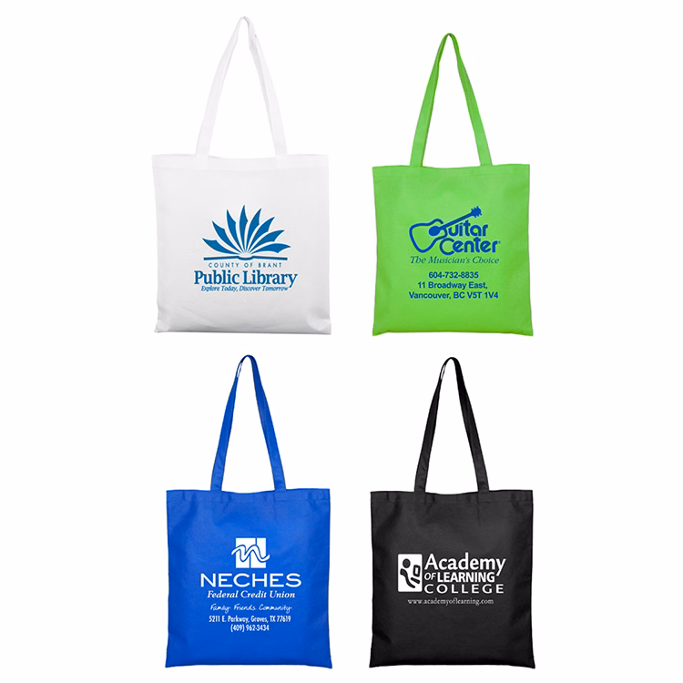 15"W x 16"H -"Catalina" Day Tote & Shopping Bag with Hook and loop Fastener Closure