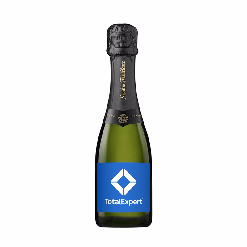 Mini Nicolas Feuillatte Brut w/Full-Color Custom Label