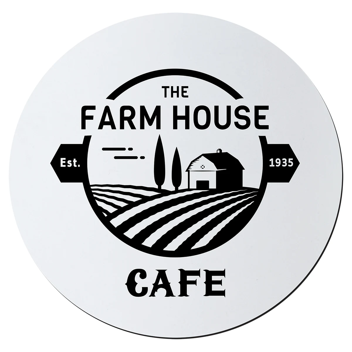 3 3/4" Round White/Black Silicone Coaster 1