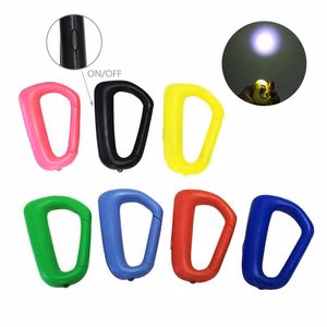 Compact LED Flashlight With Carabiner Clip Quality Plastic Metal
