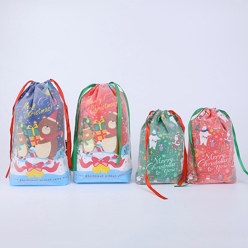 Christmas Decoration Drawstring Gift Bag
