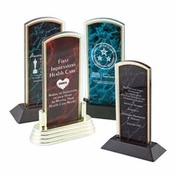 Marbleized Arch Award w/Pop-In Base