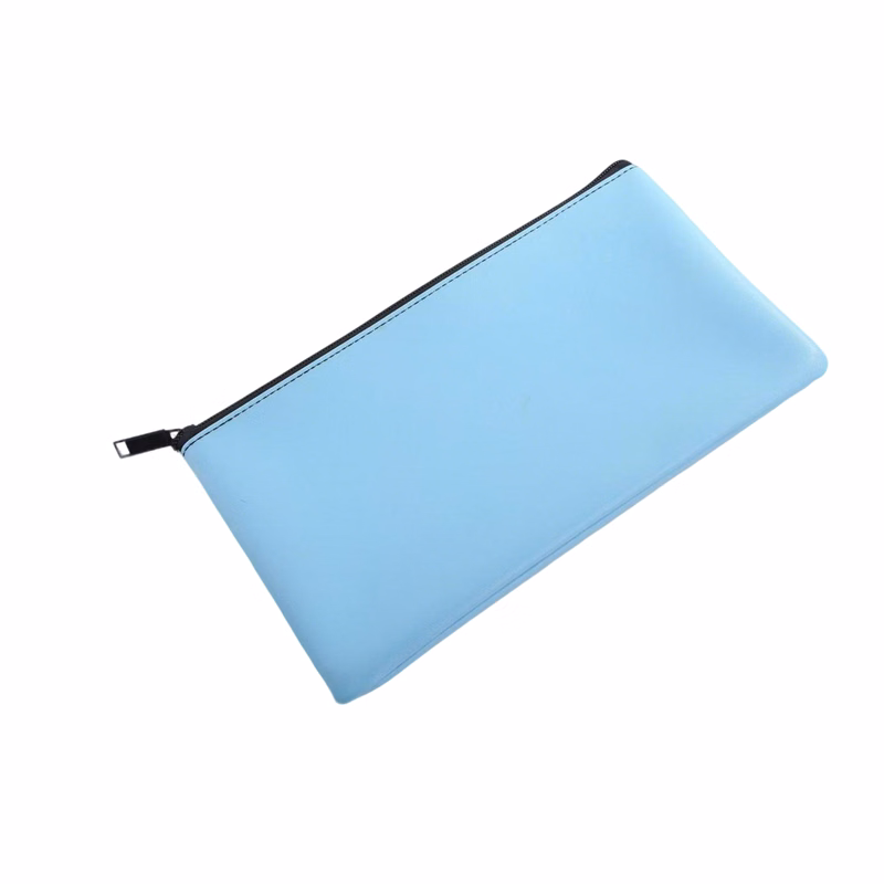 PU Leather Zipper Deposit Pouch 11" x 6"