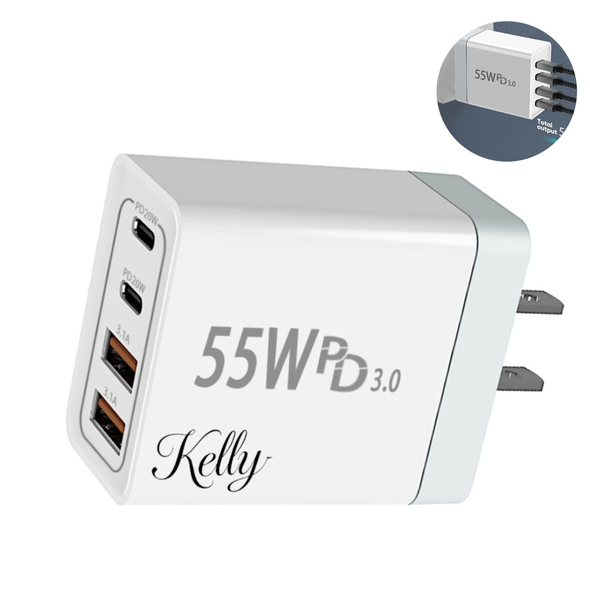 55W USB C PD Wall Fast Chargers 1