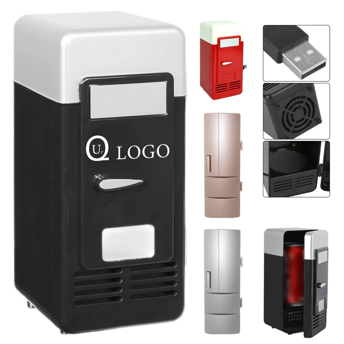 Mini Fridge With Built-In Led Light 1