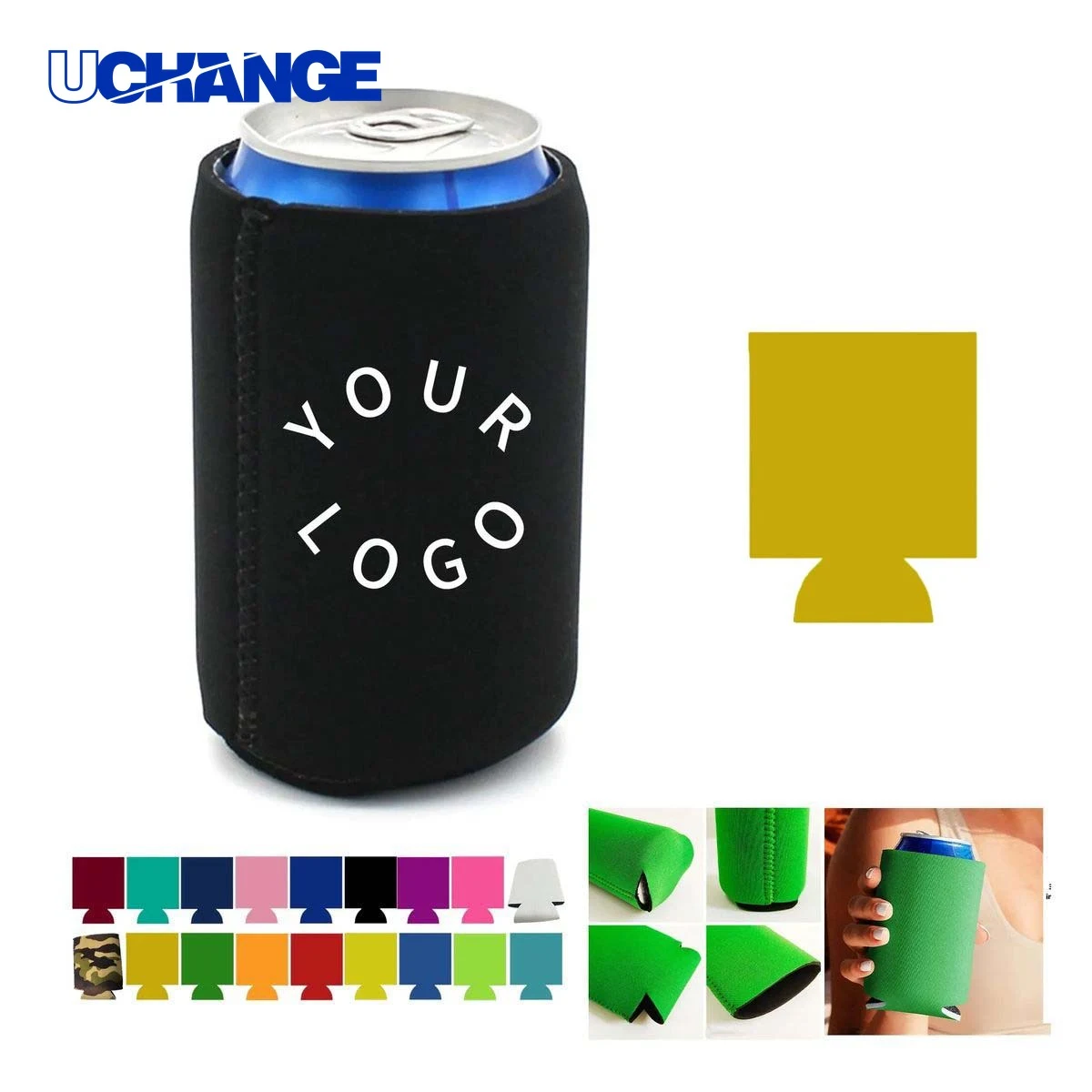 Neoprene Can Holder Sleeve for Drinks, custom koozie with logo imprint 1