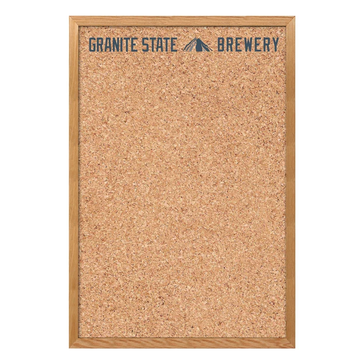 Wall Oak Frame Cork Board - 24"w x 36"h" 1