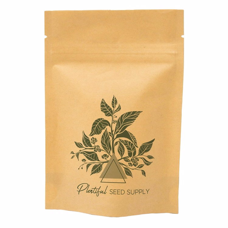 One Color Stand Up Kraft Barrier Pouch (4"W x 6"H x 2"D)