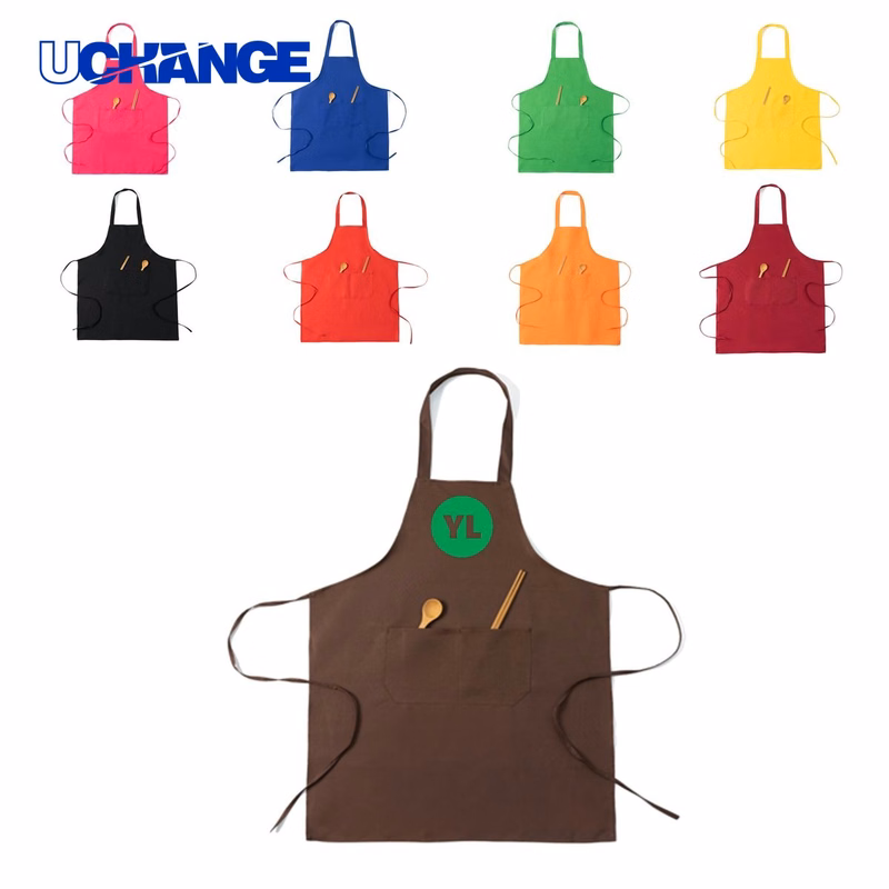 Hanging Neck Apron with Two Pockets Protective Wear