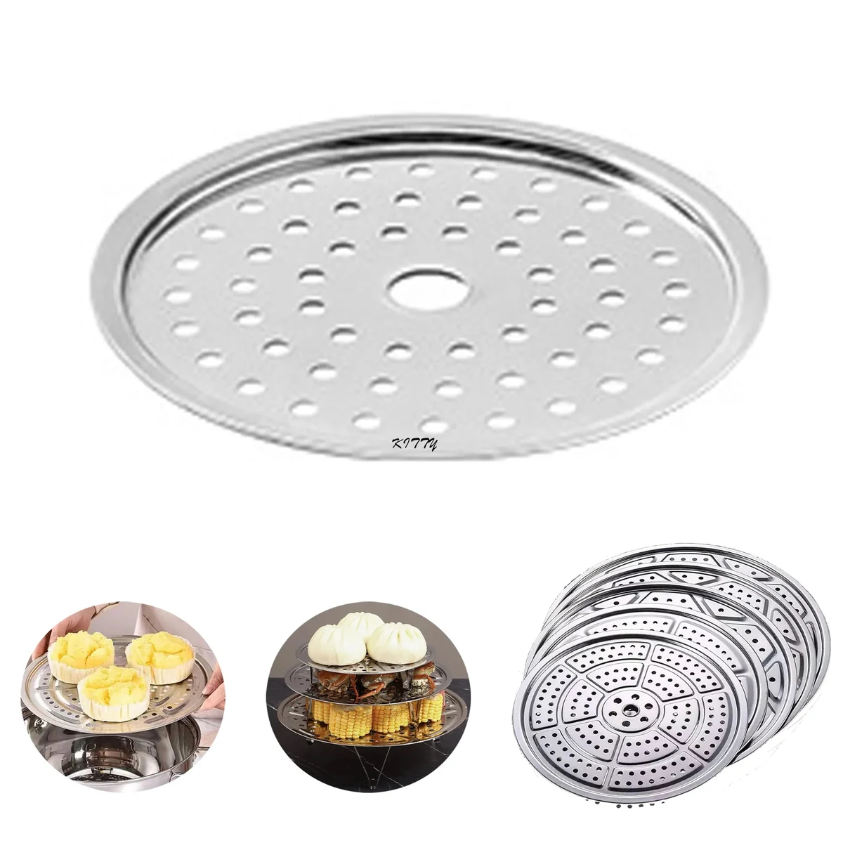 Stainless Steel Thickened Steaming Rack 1