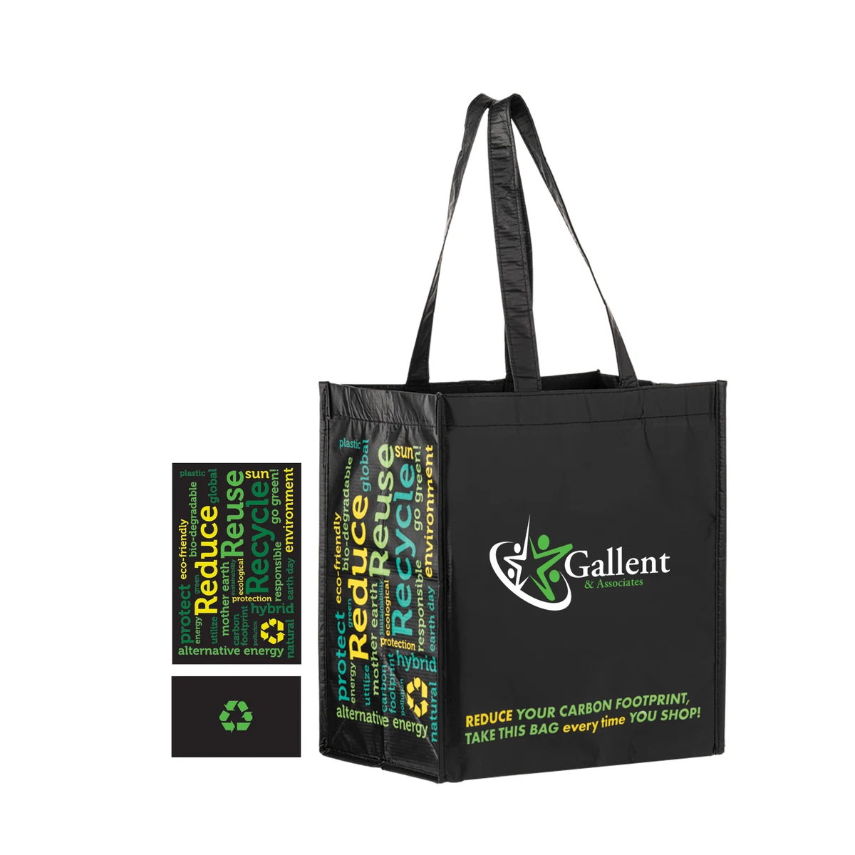 100% R.P.E.T. Laminated Bag w/stock design 1