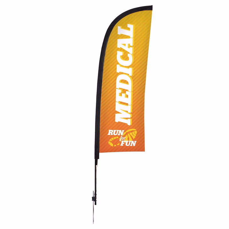 9' Premium Blade Sail Sign Kit (Single-Sided with Ground Spike)
