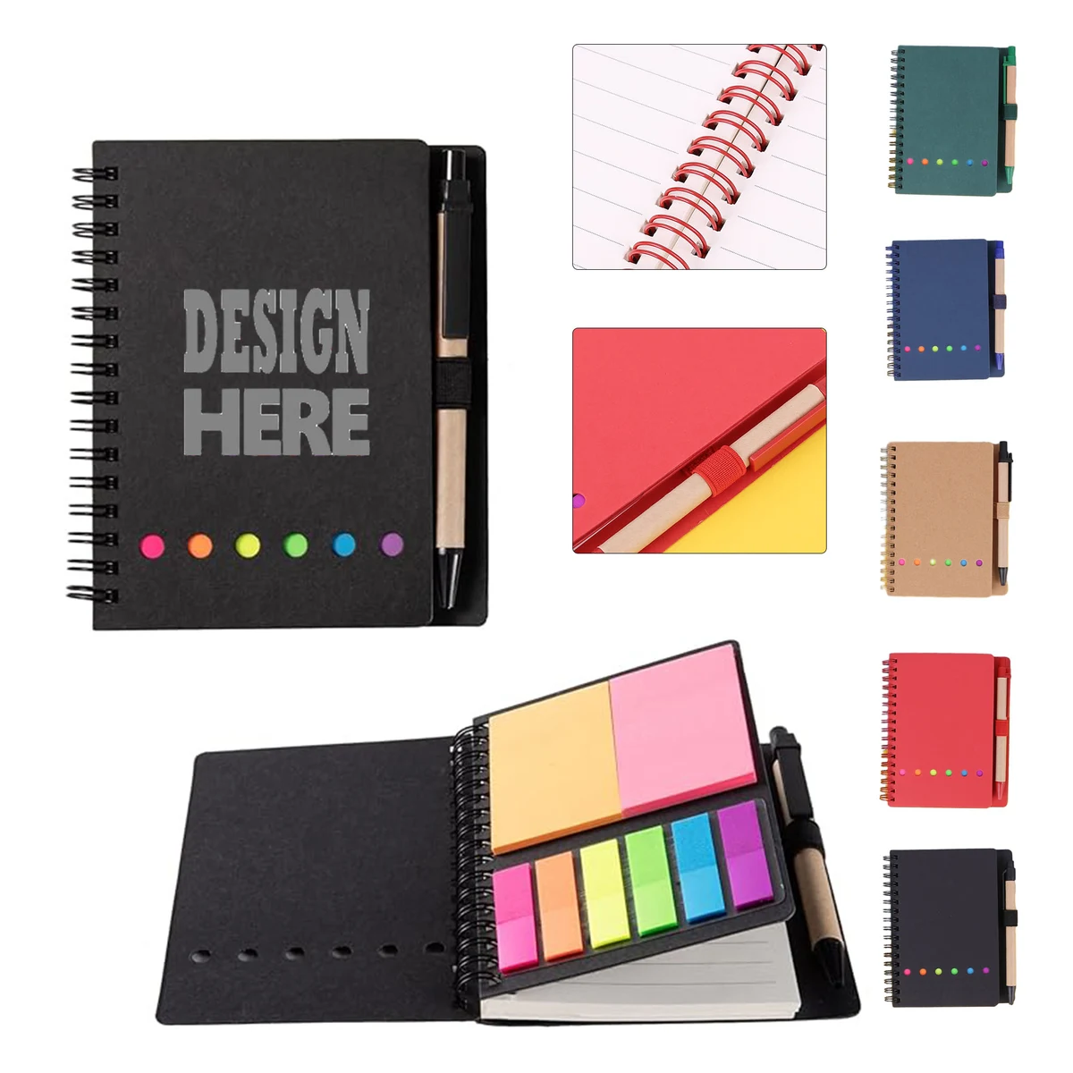Customizable Coil Sticky Notebook 1