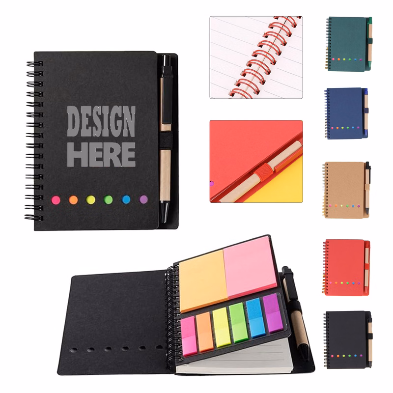 Customizable Coil Sticky Notebook