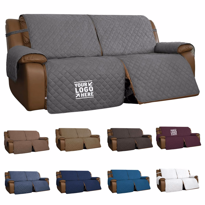 Oversized 2 Seater Loveseat Reversible Couch Double Recliner Split Sofa Cover