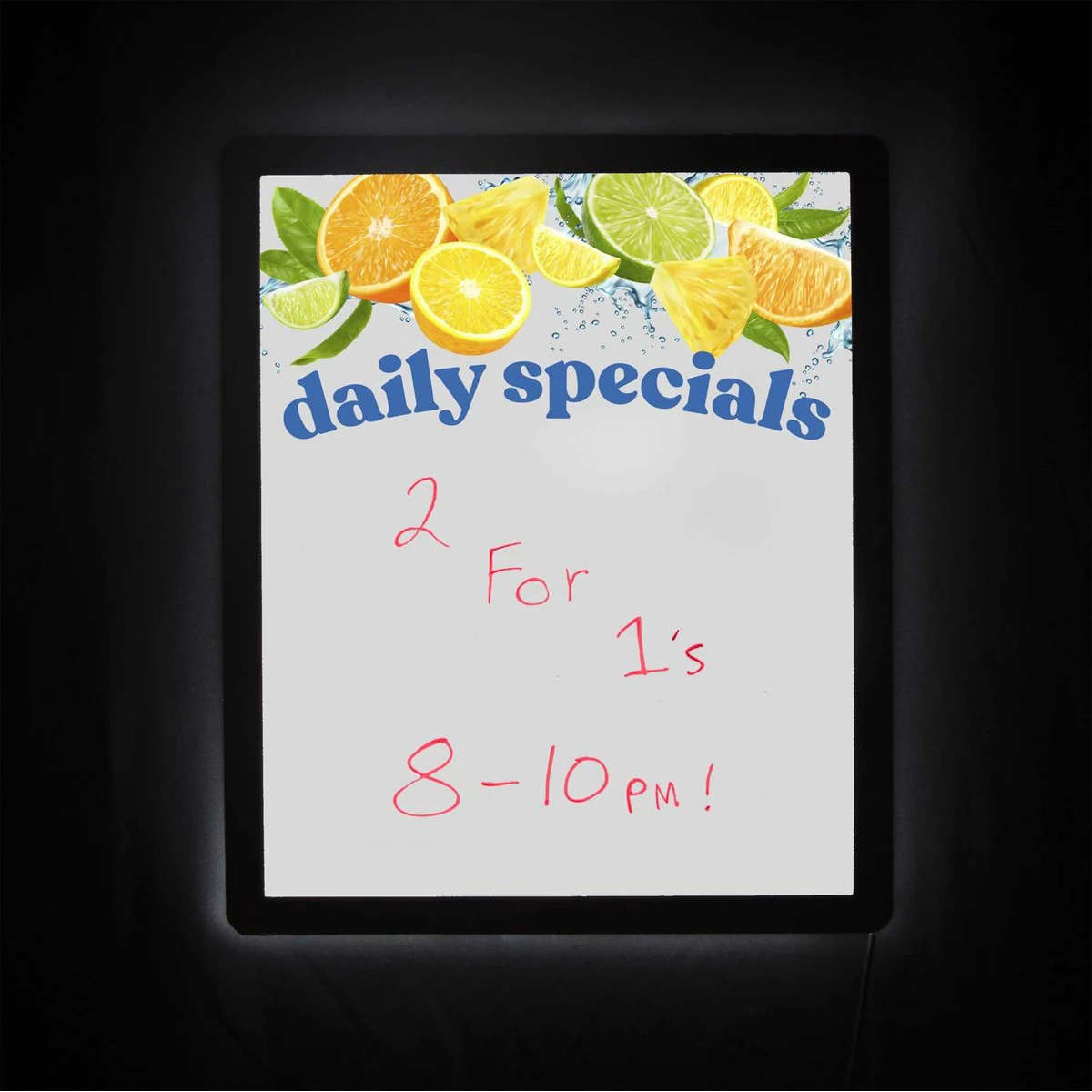 15"W x 18"H Luxe Glo Message Board 1