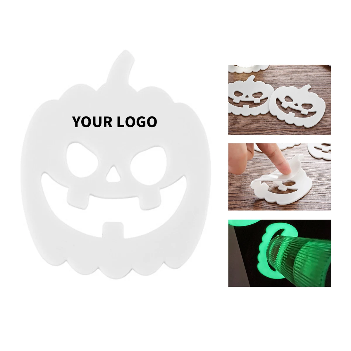 PVC Glow Effect Pumpkin Coaster 4.09" Length X 3.94" Width X 0.16" Height 1