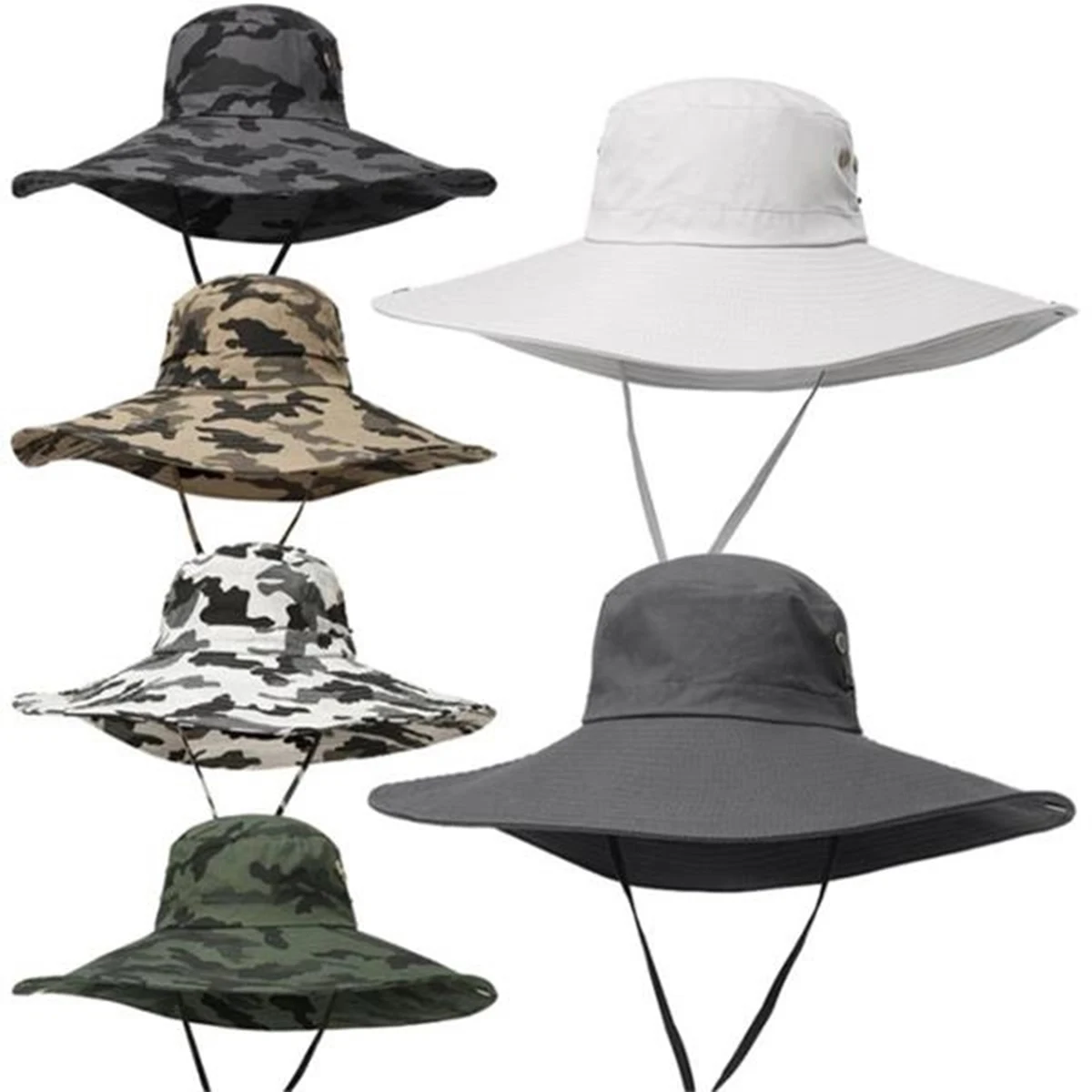 Wide Brim Outdoor Fishing Hiking Beach Hats 1