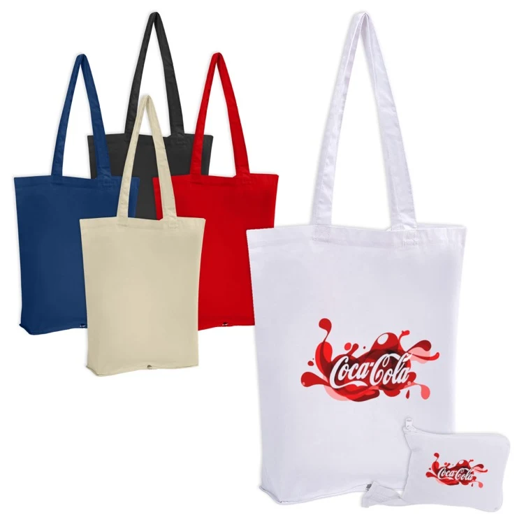 Foldable Calico Bag, custom tote bag with logo imprint 1