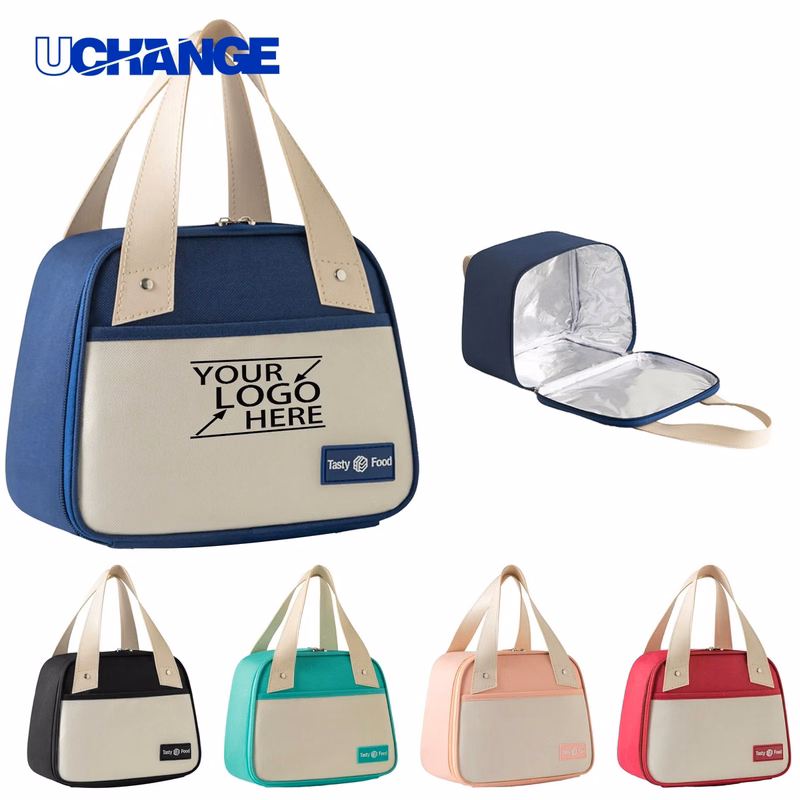 Trapezoidal Oxford Cloth Insulated Tote Bag