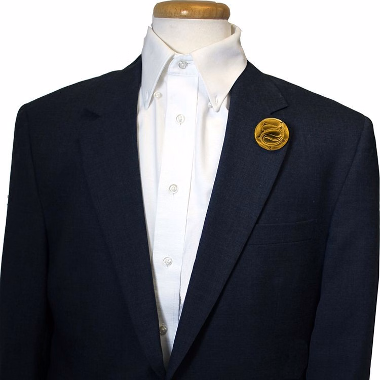 Gold Floral Lapel Pin