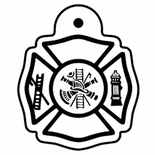 Maltese Cross w/Tab Key Tag - Spot Color