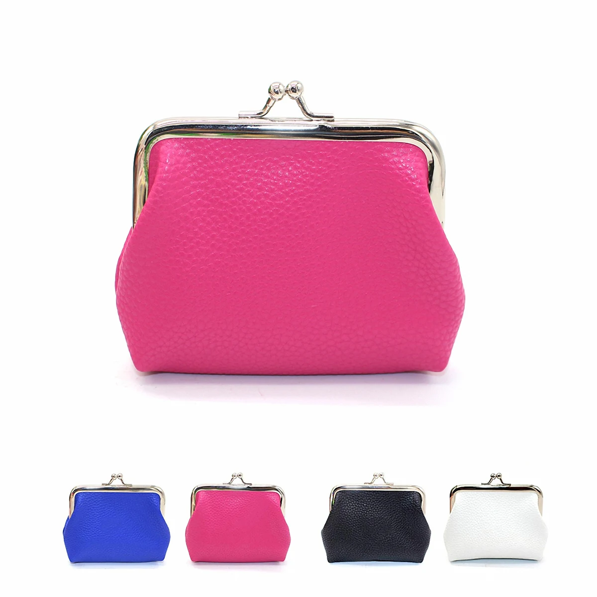 Genuine Leather Coin Purse with Top Clasp 1