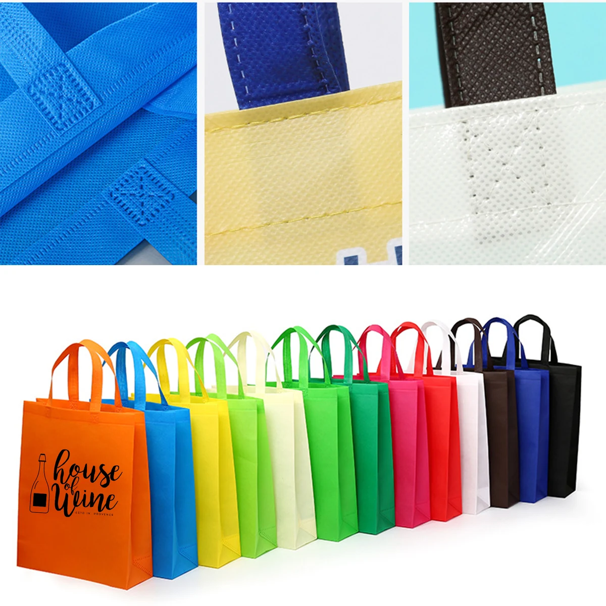 Portable Non Woven Handles Tote Reusable Bags Giveaways 1