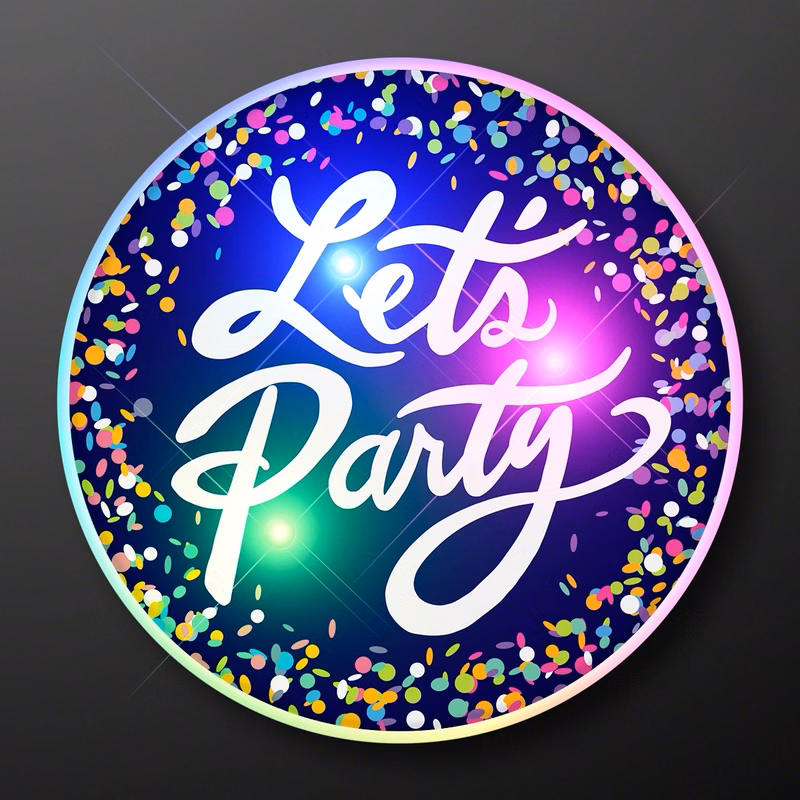 Let's Party Blinky Light Up Pins