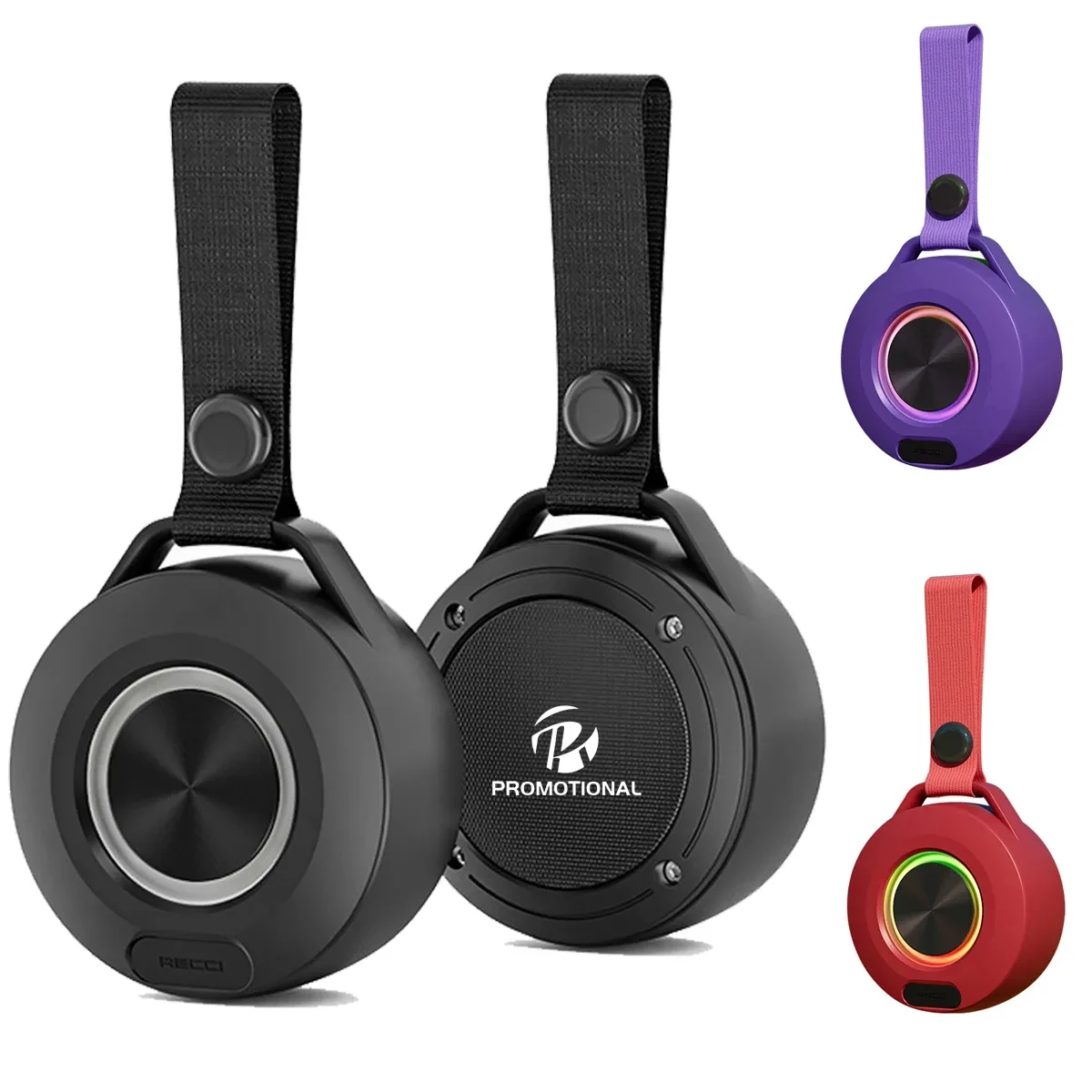 Portable Waterproof Bluetooth Speaker With Colored Light 1
