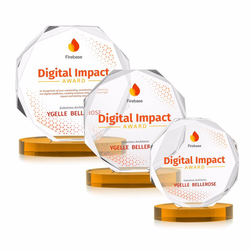 Acadian VividPrint™ Award on Alberton Base - Amber