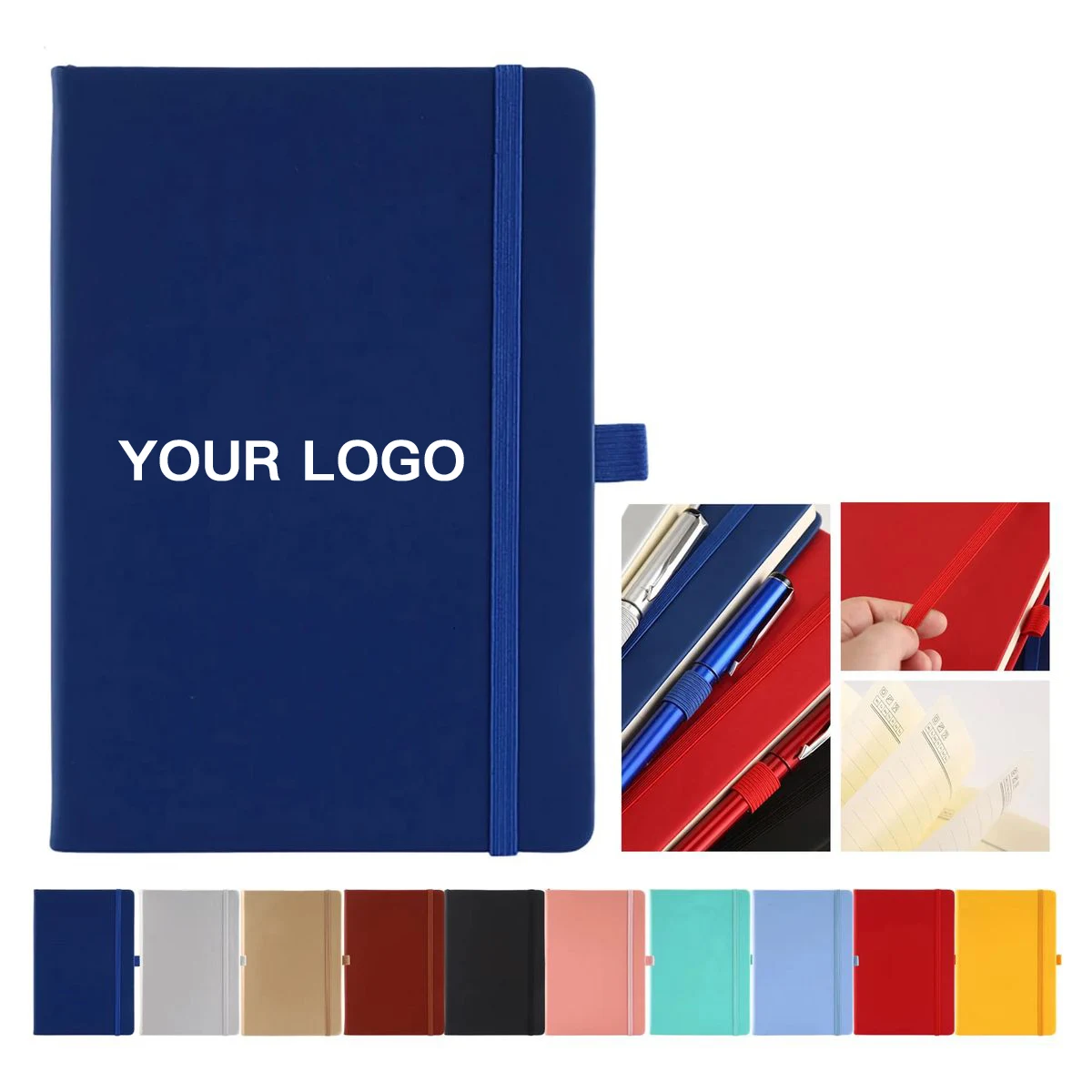 PU Leather Notebook with Strap Closure and Lined Pages 1