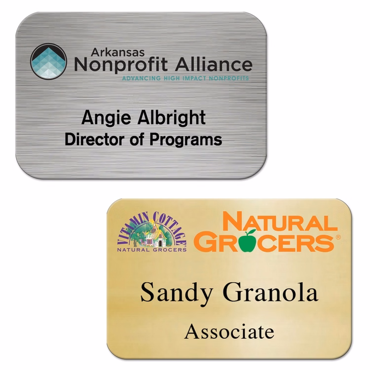 2"x3" Chaos full color UV Printed name badge