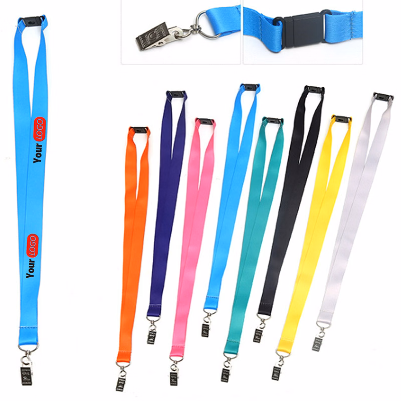 Full Color Polyester Lanyards with Safety Breakaway