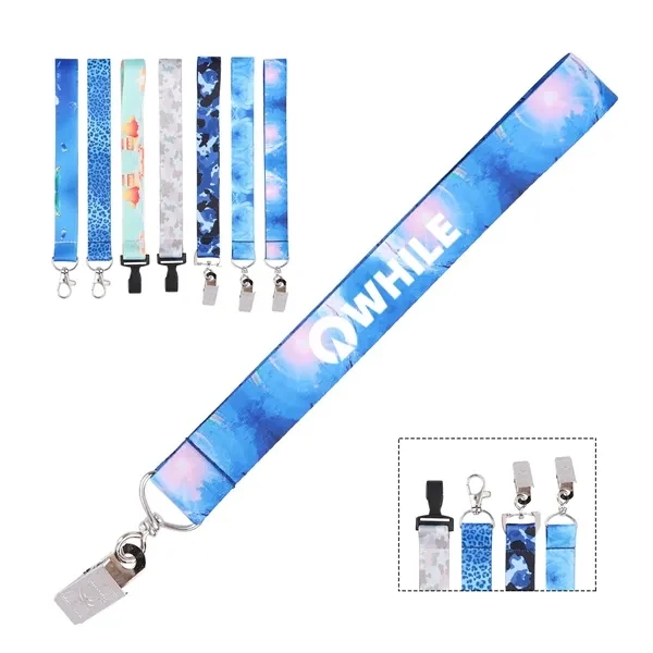 Custom 7.2" Wrist Lanyard with Full-Color Print — Event ID Badge Keychain 1