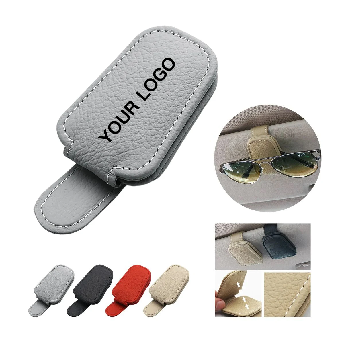 PU Magnetic Glasses Clamp for Car Interior 1