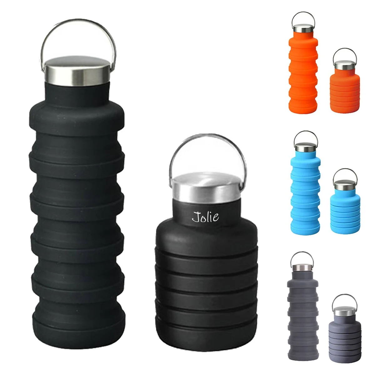Foldable Silicone Water Bottle Travel Cup 1