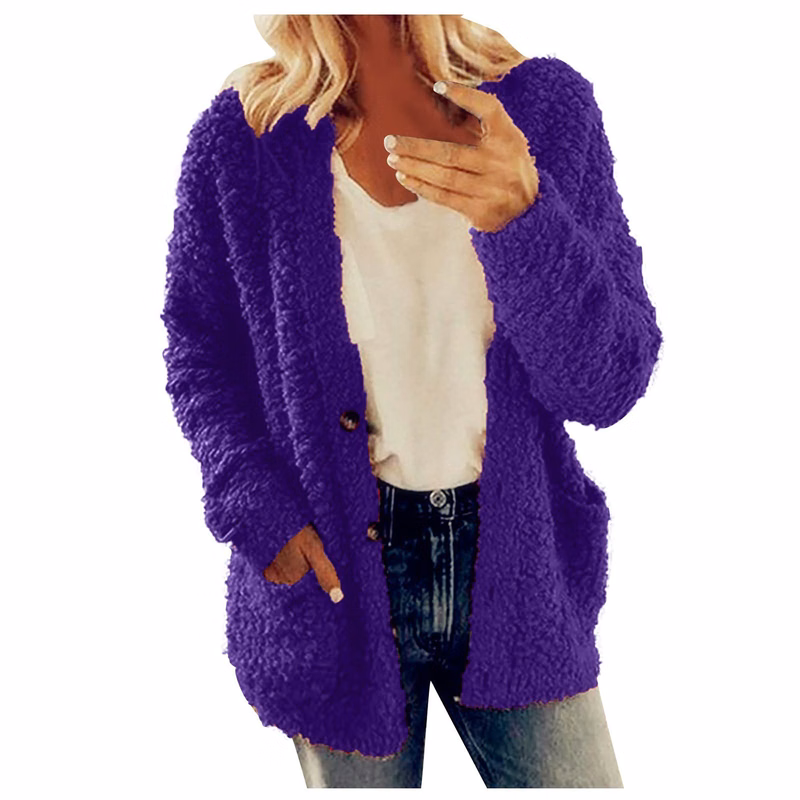 Womens Winter Fashion Lamb Wool Coat
