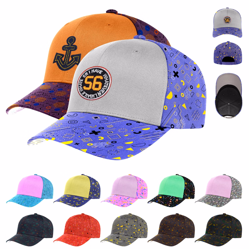 Two Tone 6 Panel Baseball Cap