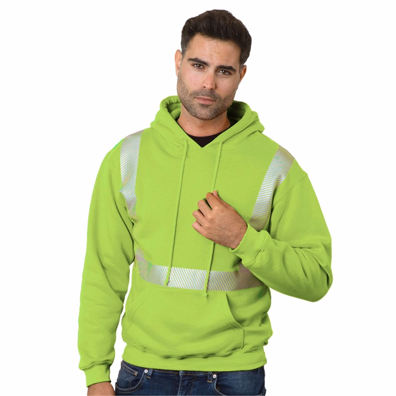 Unisex USA-Made High Visibility Hooded Sweatshirt - 3739