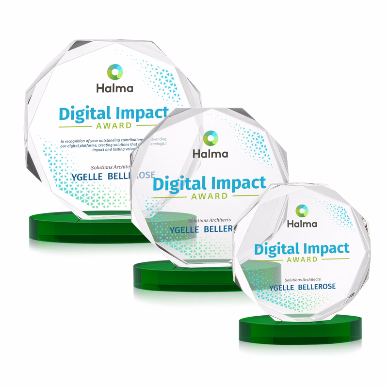 Acadian VividPrint™ Award on Alberton Base - Green