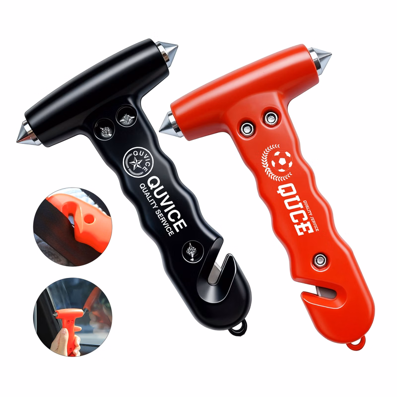 2-In-1 Double-Sided Metal Head Vehicle Safety Hammer