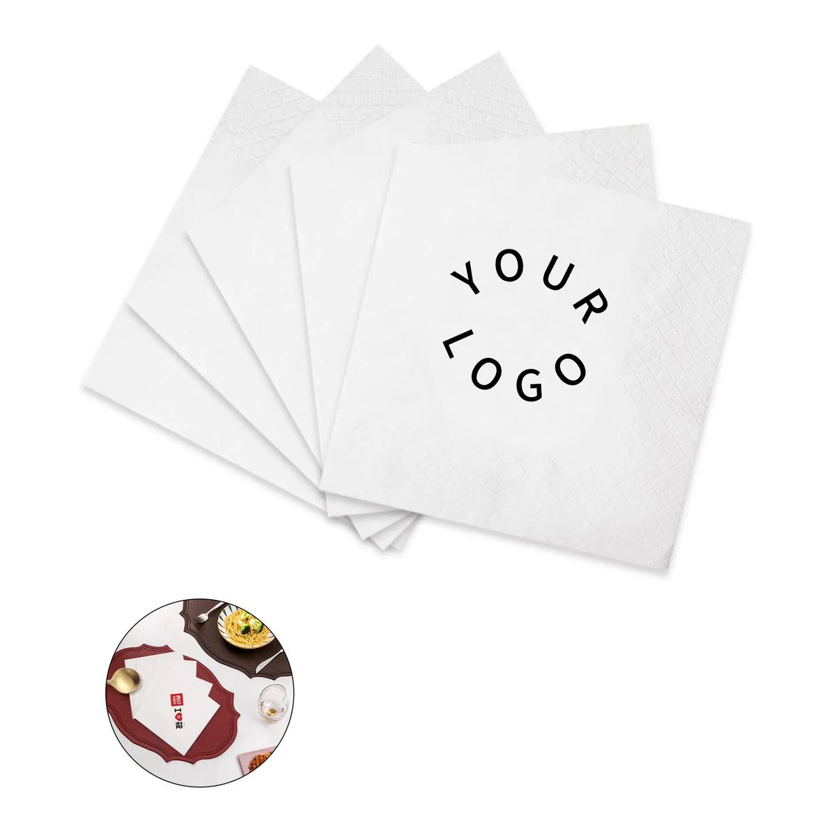 Two Ply Wood Pulp Napkin for Catering Service 1
