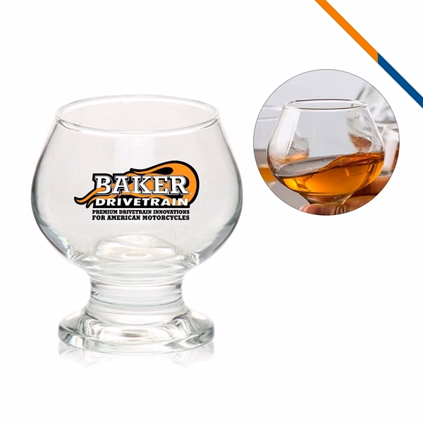 Custom 6.5 oz Brandy Glasses Crystal Clear Design Sturdy Base — Upscale Events