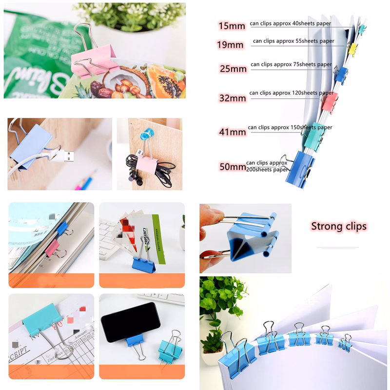 40pcs 19mm/0.75inch Binder Clips