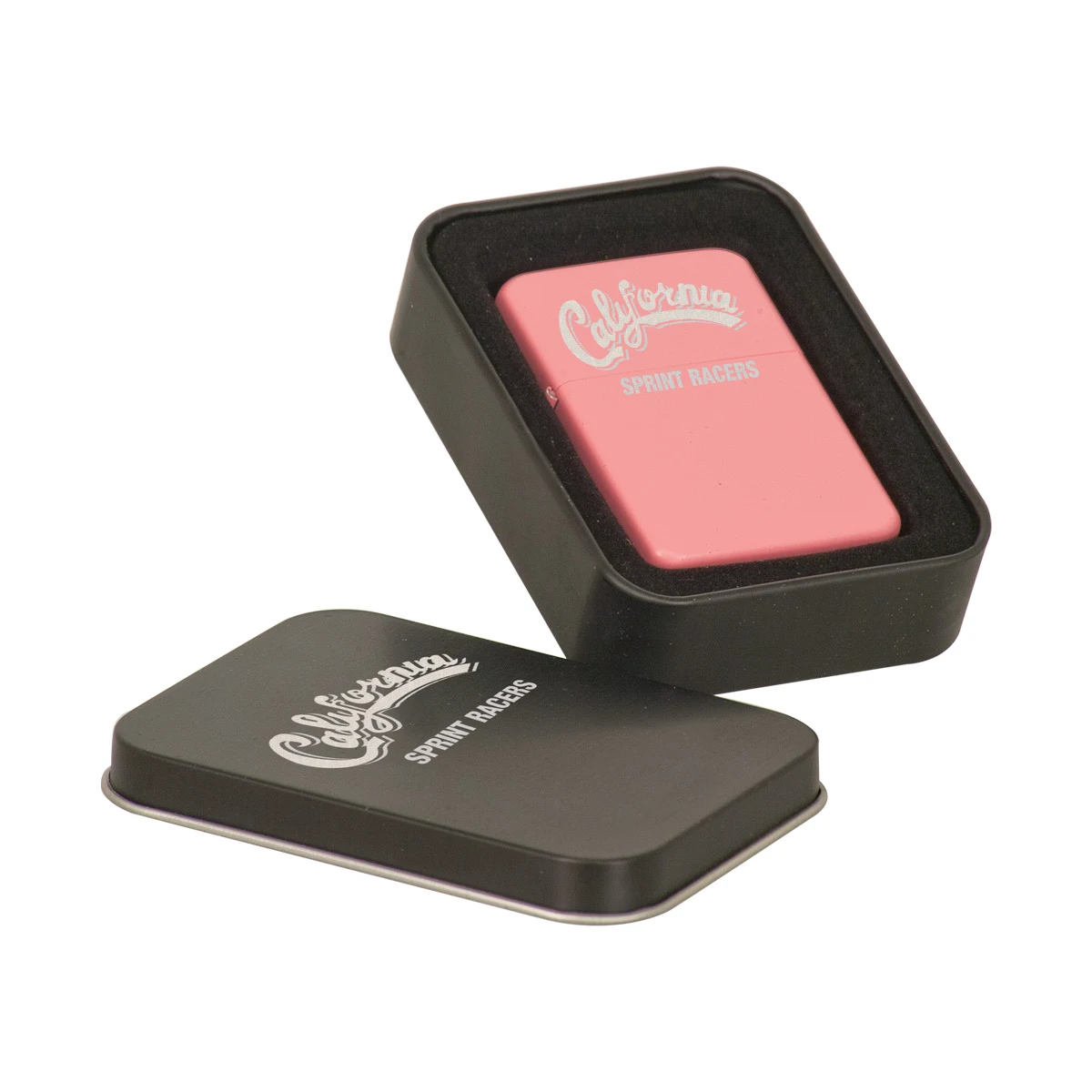Matte Pink Lighter in Black Tin 1